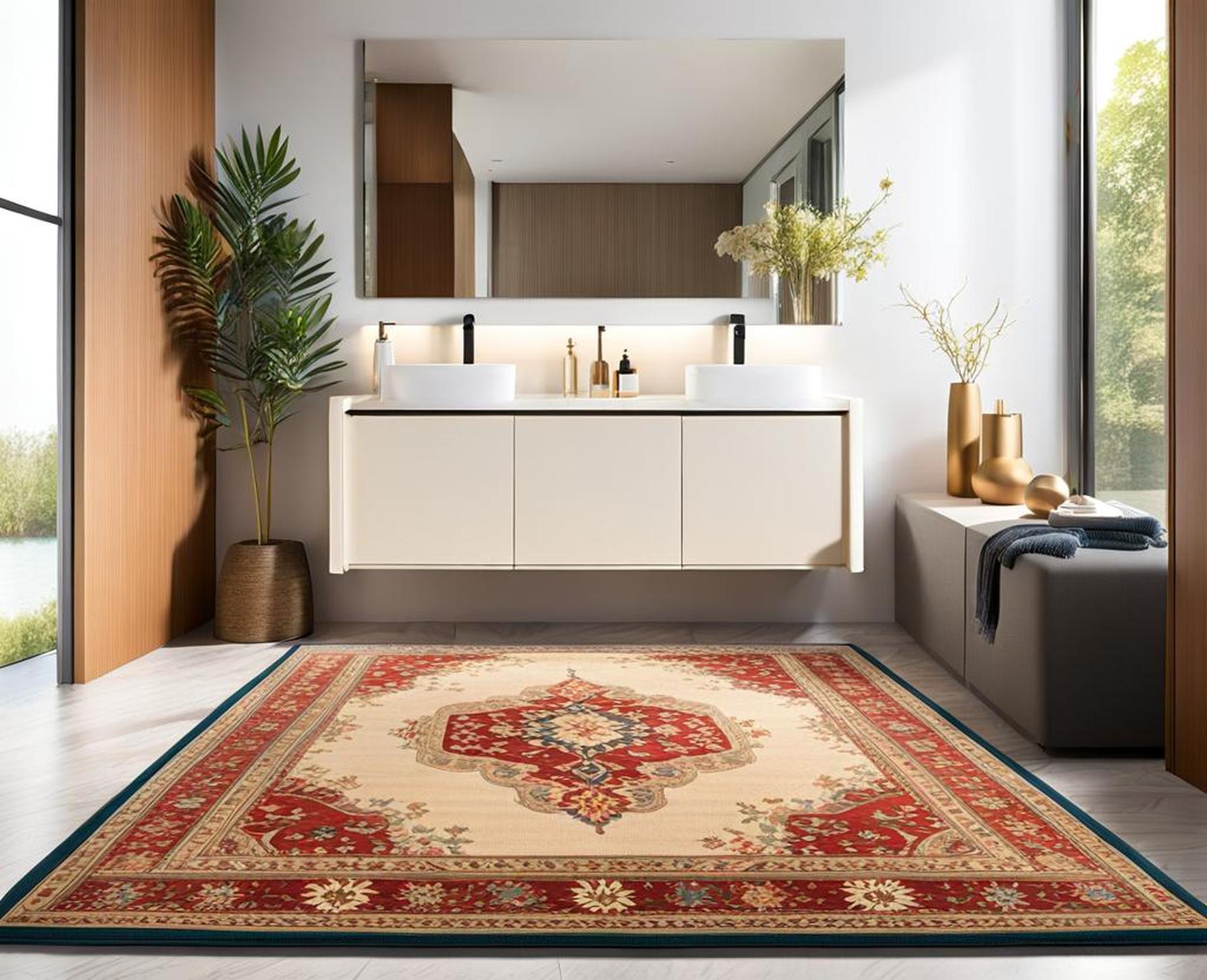 Choose The Perfect Rug Size For Your Double Vanity Bathroom Corley