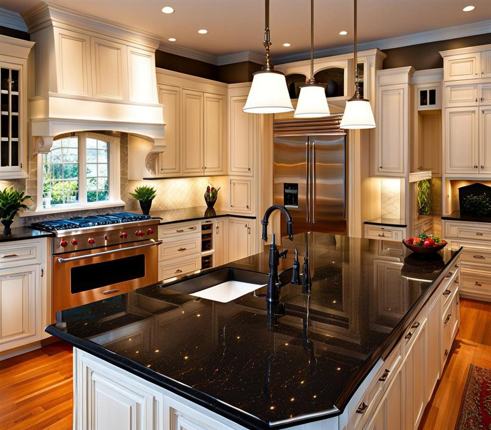 Why You Should Consider Dark Granite Countertops with White Cabinets ...