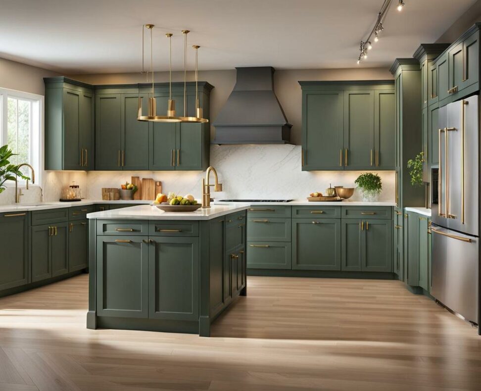 Evergreen Fog Kitchen Cabinets - The Subtly Stunning Shade - Corley Designs