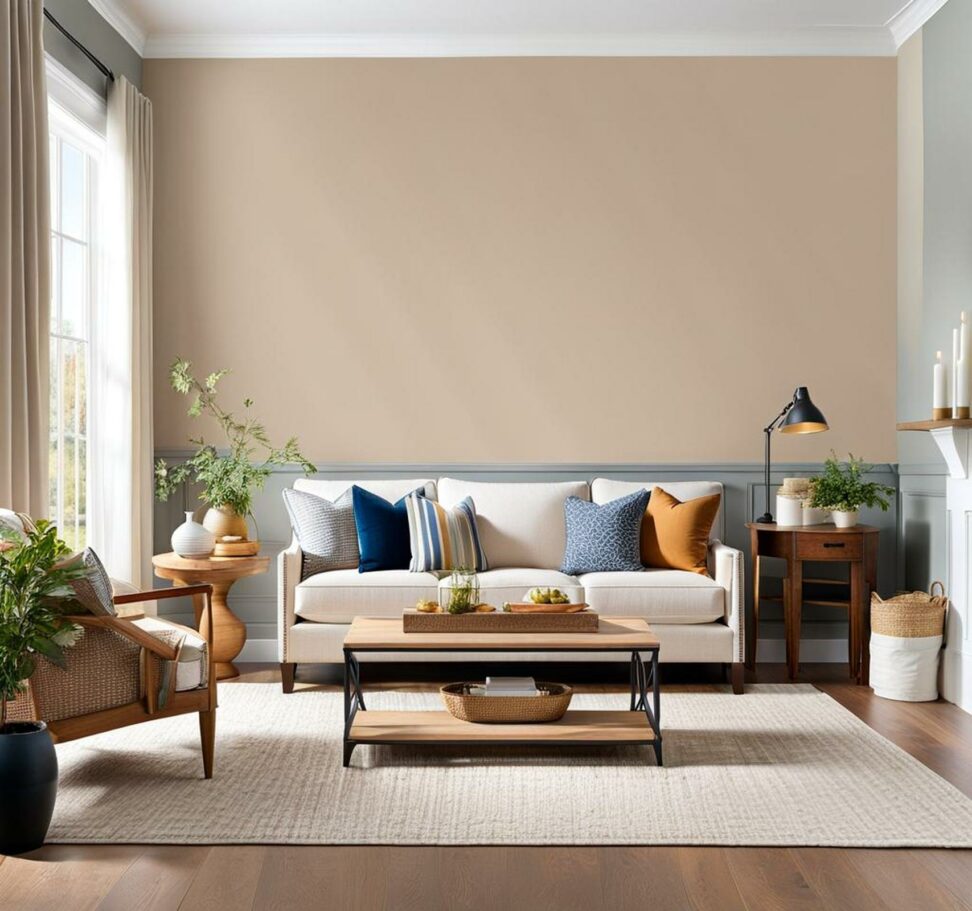 Amp Up Your Living Room With Classic Farmhouse Paint Shades - Corley 