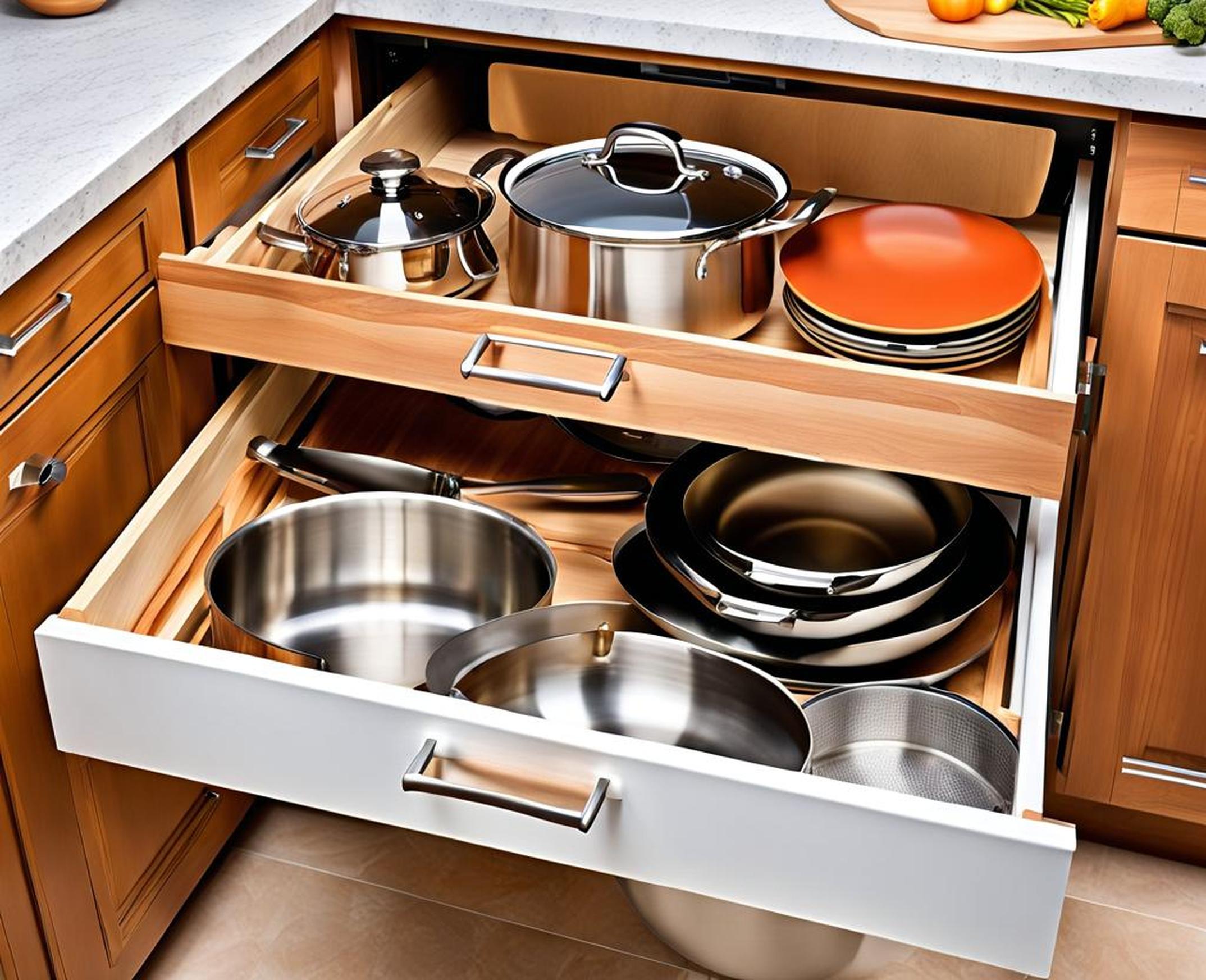 The Secret to Fitting All Your Cookware in Kitchen Cabinets - Corley ...