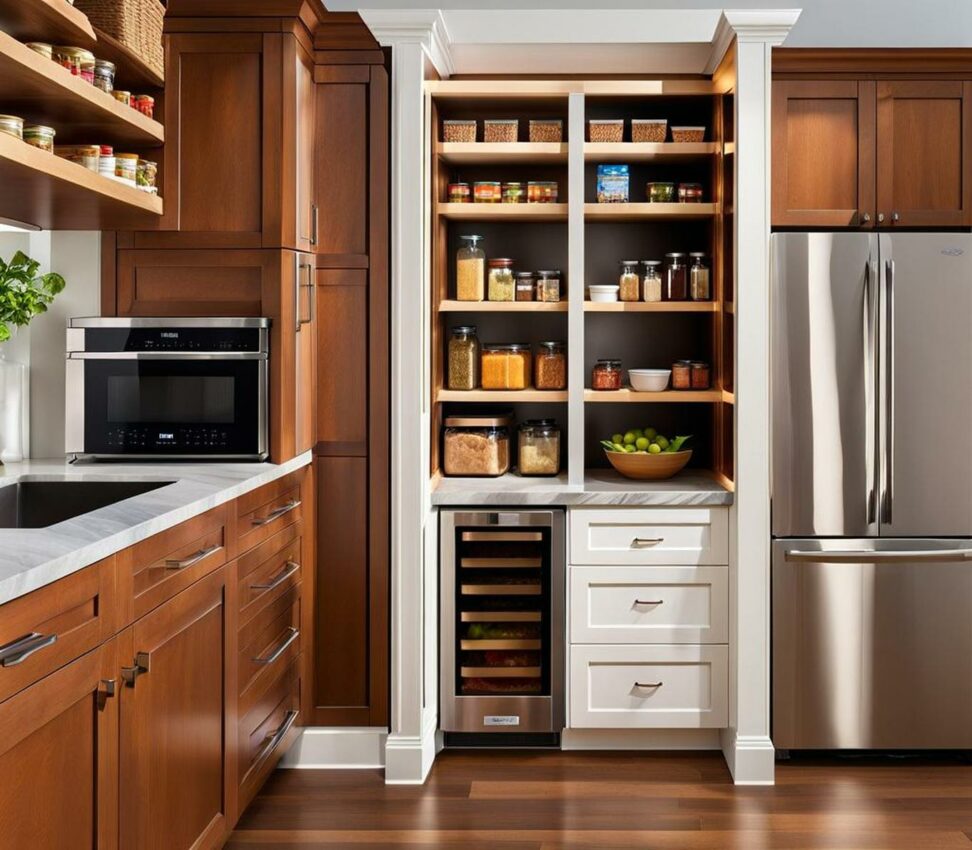 Add Storage and Convenience with a Kitchen Pantry Microwave Shelf ...