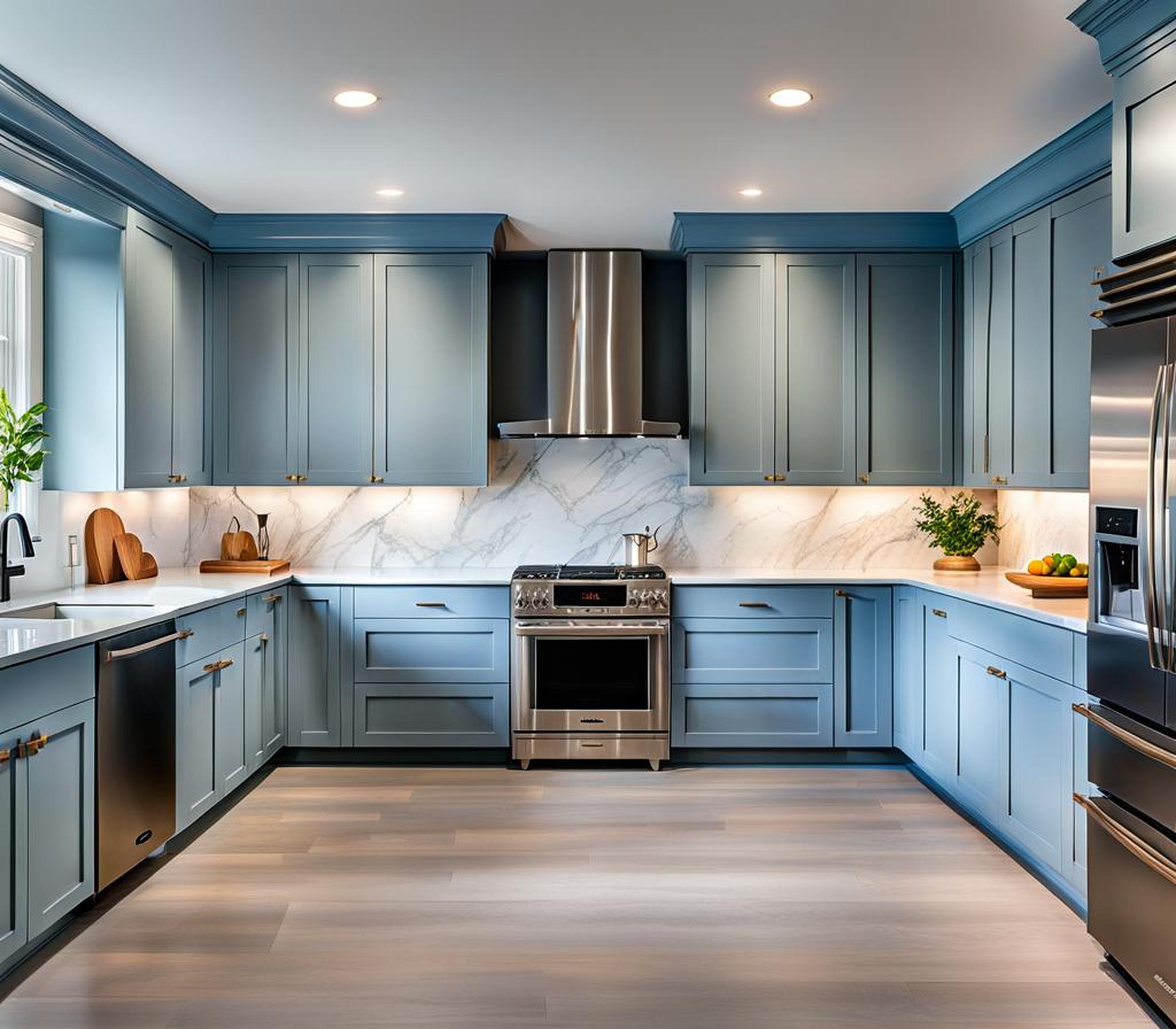 Refresh Your Kitchen With Light Blue Gray Cabinets - Corley Designs