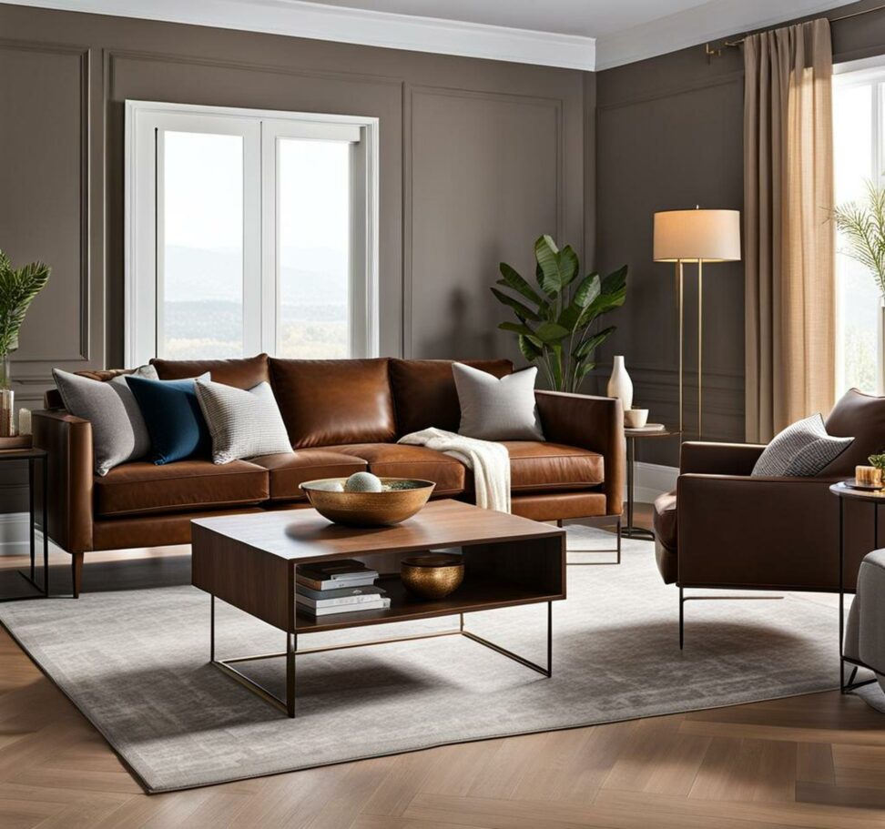 The Complete Guide to Styling a Brown and Grey Living Room - Corley Designs