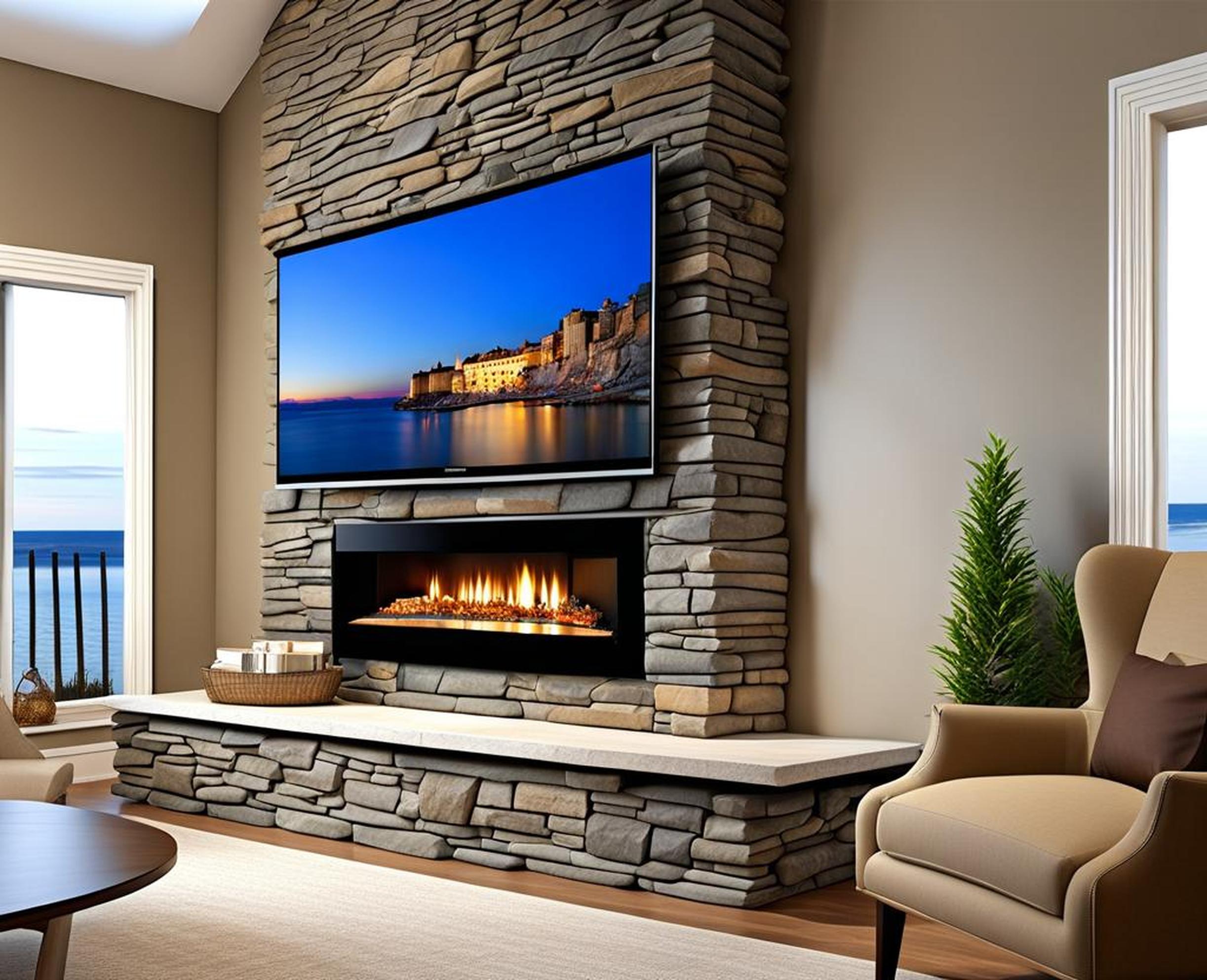 Mount Your TV Flawlessly on That Uneven Stone Fireplace - No Special ...