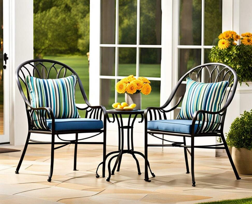 Customize Your Wrought Iron Chairs With New Outdoor Cushions Corley Designs 6411