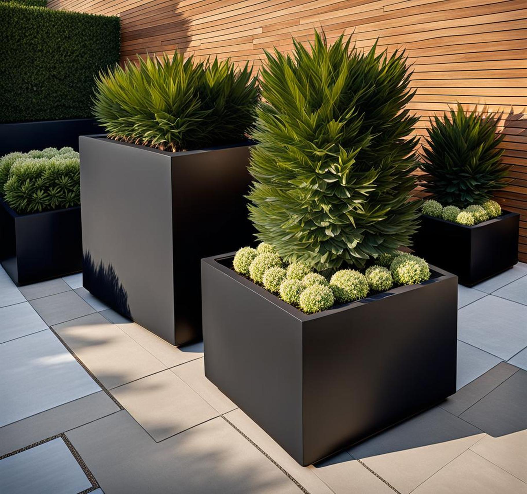 Large Black Square Planters - The Secret to an Easy, Stylish Garden ...