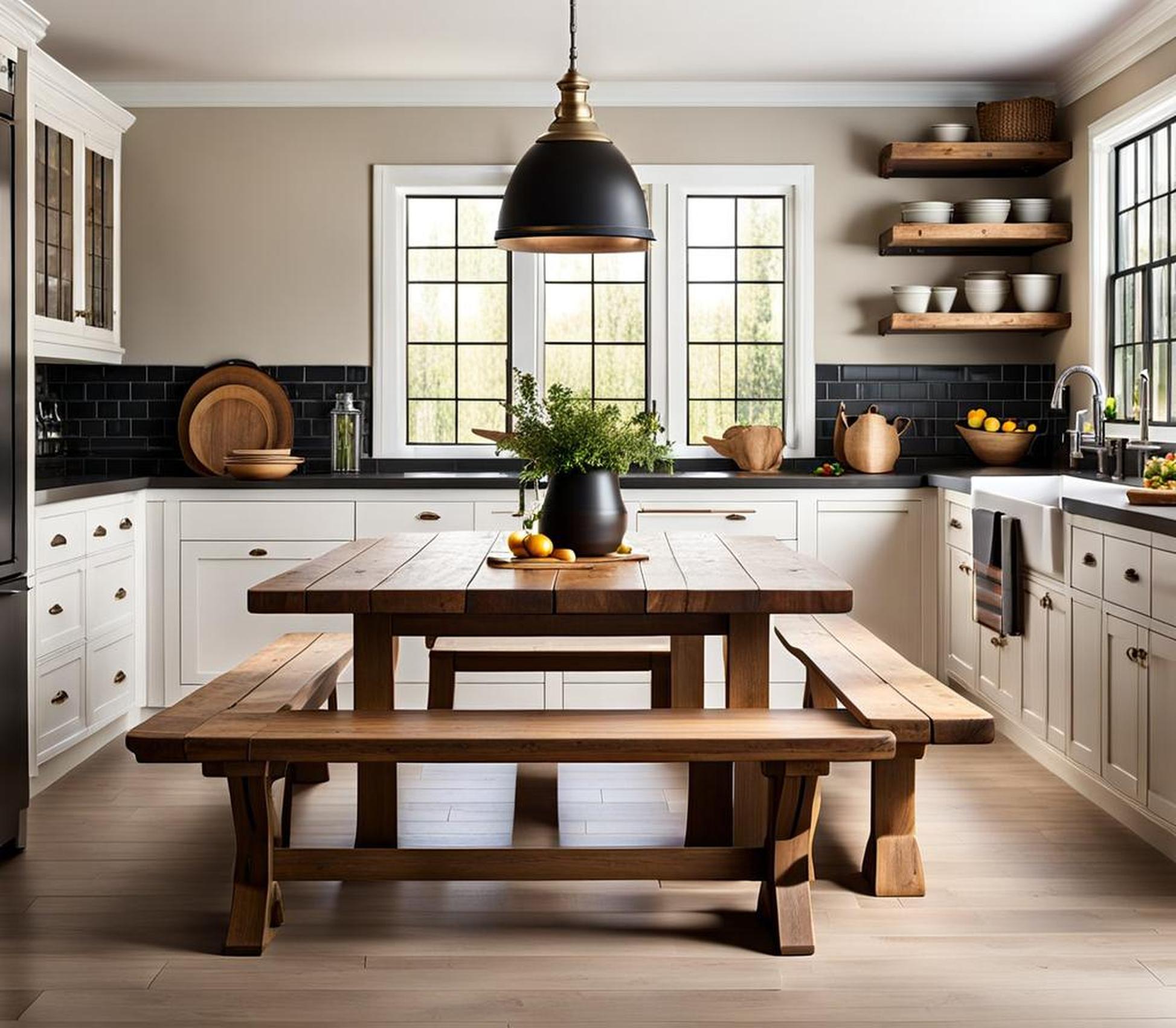 Make Your Kitchen Cozier With Farmhouse Tables & Benches - Corley Designs