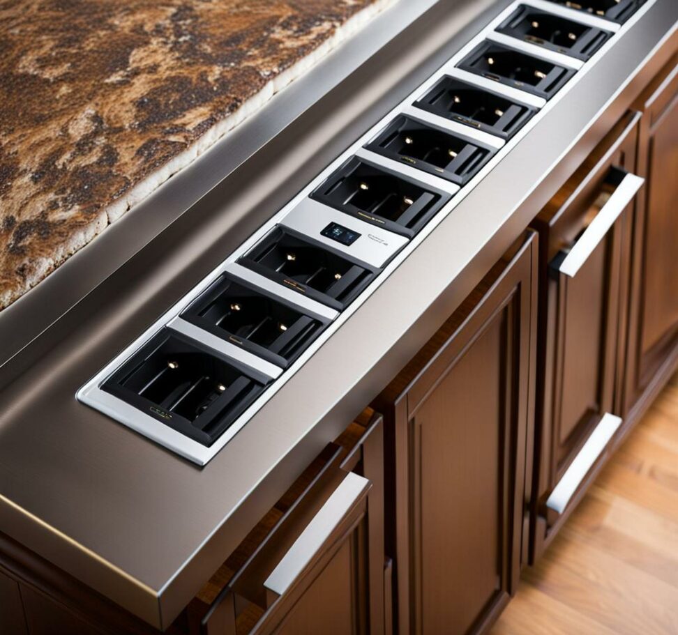 The Complete Guide to Kitchen Island Power Strips - Corley Designs