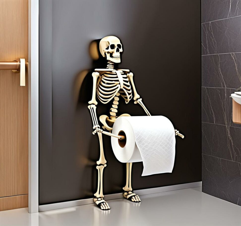 Give Your Bathroom a Spine-Chilling Makeover with a Standing Skeleton ...