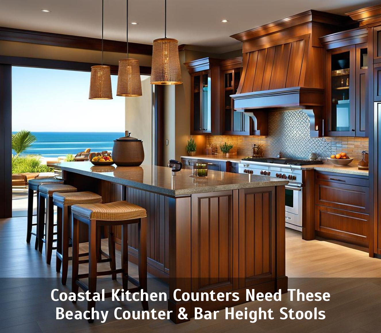 Coastal Kitchen Counters Need These Beachy Counter & Bar Height Stools ...