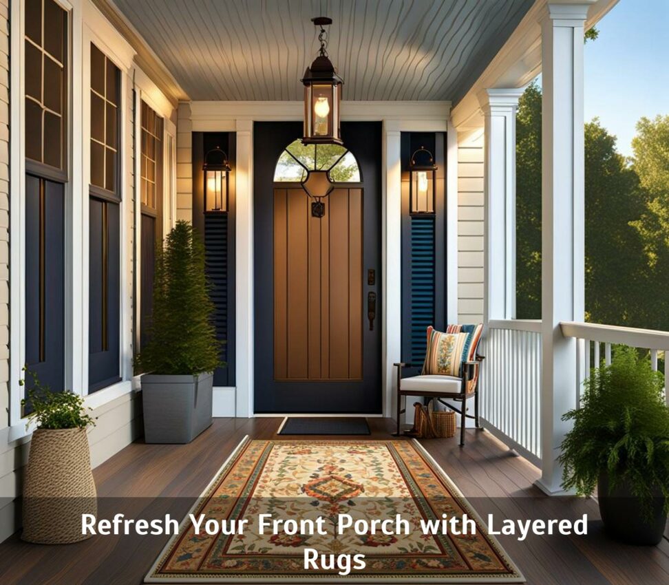 Refresh Your Front Porch with Layered Rugs - Corley Designs