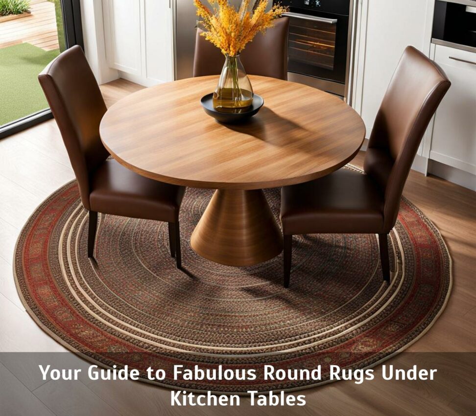 Your Guide To Fabulous Round Rugs Under Kitchen Tables - Corley Designs