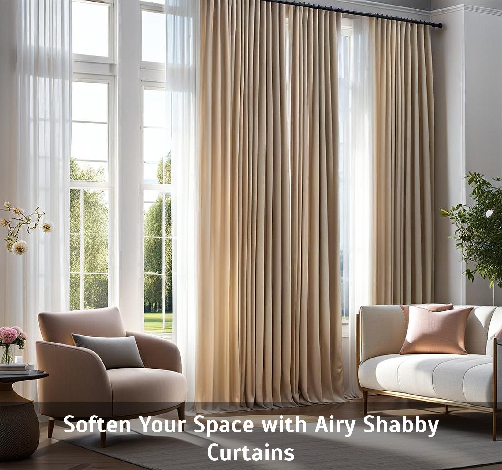 Soften Your Space with Airy Shabby Curtains - Corley Designs