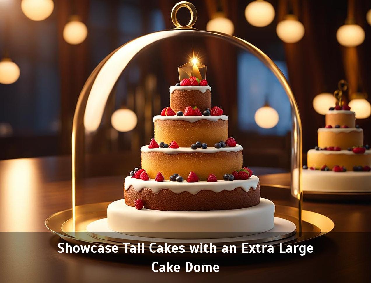 Showcase Tall Cakes with an Extra Large Cake Dome - Corley Designs